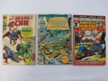 Three Marvel Comics Group Comics includes Brand Echh No. 3, Oct 1967, Mighty Marvel Western, Oct