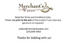 Items in the auction are PICK UP in Ringwood NJ ONLY, unless otherwise specifically noted. All