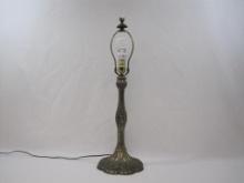 Ornate Brass Table Lamp, approx 27 Tall