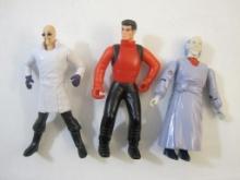 Three Action Figures including Robotech Master, Action Man and GI Joe Dr. Mindbender, 3 oz