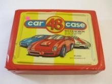 Vinyl Diecast Car Case with Assorted Miniature Cars, Tara Toy Corp No. 20300, see pictures, 5 lbs 2