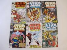 Six Iron Man Comic Books Nos. 215-220, February-July 1987, 9 oz