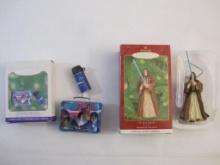 Two Hallmark Star Wars Christmas Ornaments including The Empire Strikes Back Lunch Box and Drink