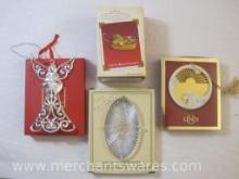 Four Assorted Christmas Ornaments from Lenox, Hallmark and more, 10 oz