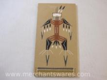 Original Navajo Sand Painting Depicting Thunder, see pictures, 1 lb 3 oz