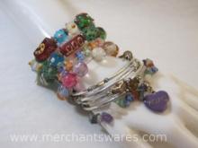 Beaded Bangle Bracelets, 6oz