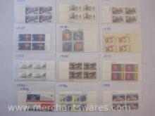 Twelve Blocks of Four US Postage Stamps including 15c Viking Missions to Mars (1759), 13c Early