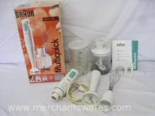 Braun Hand Blender with Chopper and Whisk, 200 Watt Multi Quick Hand Blender, in original box