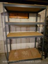 Metal Shelf with Particle Board Shelves - 48"Wx24"Dx72"H