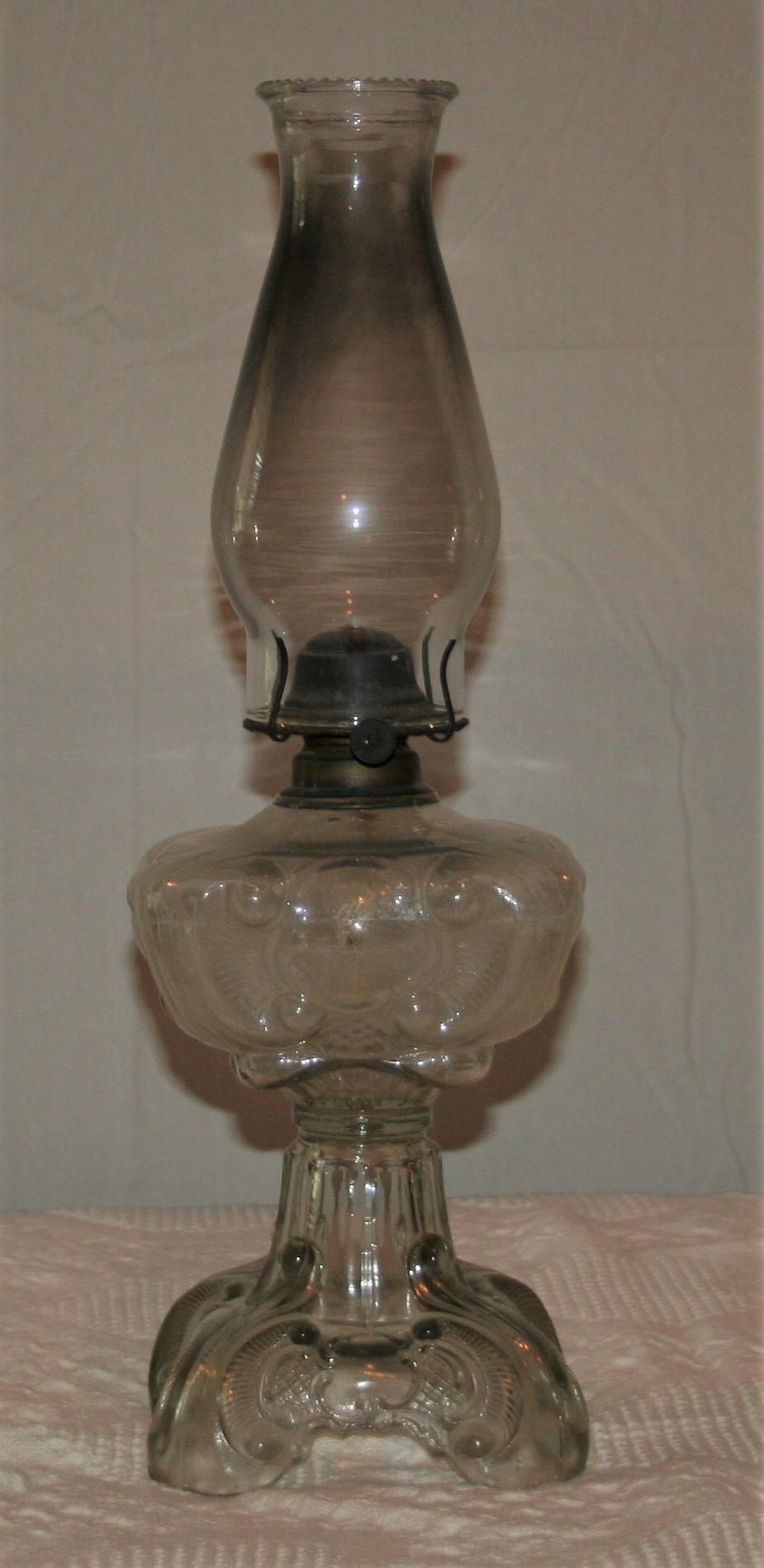 Antique Glass Lamp w/Globe