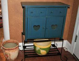 Plant Stand Cabinet and Pots