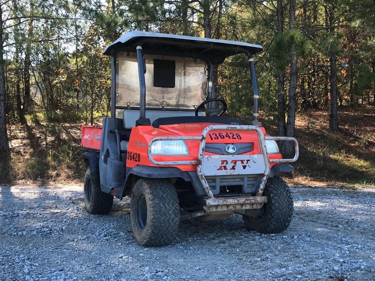 KUBOTA RTV900, 4571 HOURS, S/N 76495, OROPS, DUMP BED, 4WD, HYDRO TRANS, KUBOTA DIESEL ENGINE.