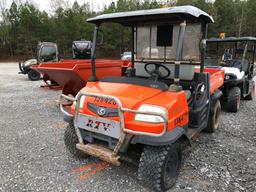 KUBOTA RTV900, 4571 HOURS, S/N 76495, OROPS, DUMP BED, 4WD, HYDRO TRANS, KUBOTA DIESEL ENGINE.