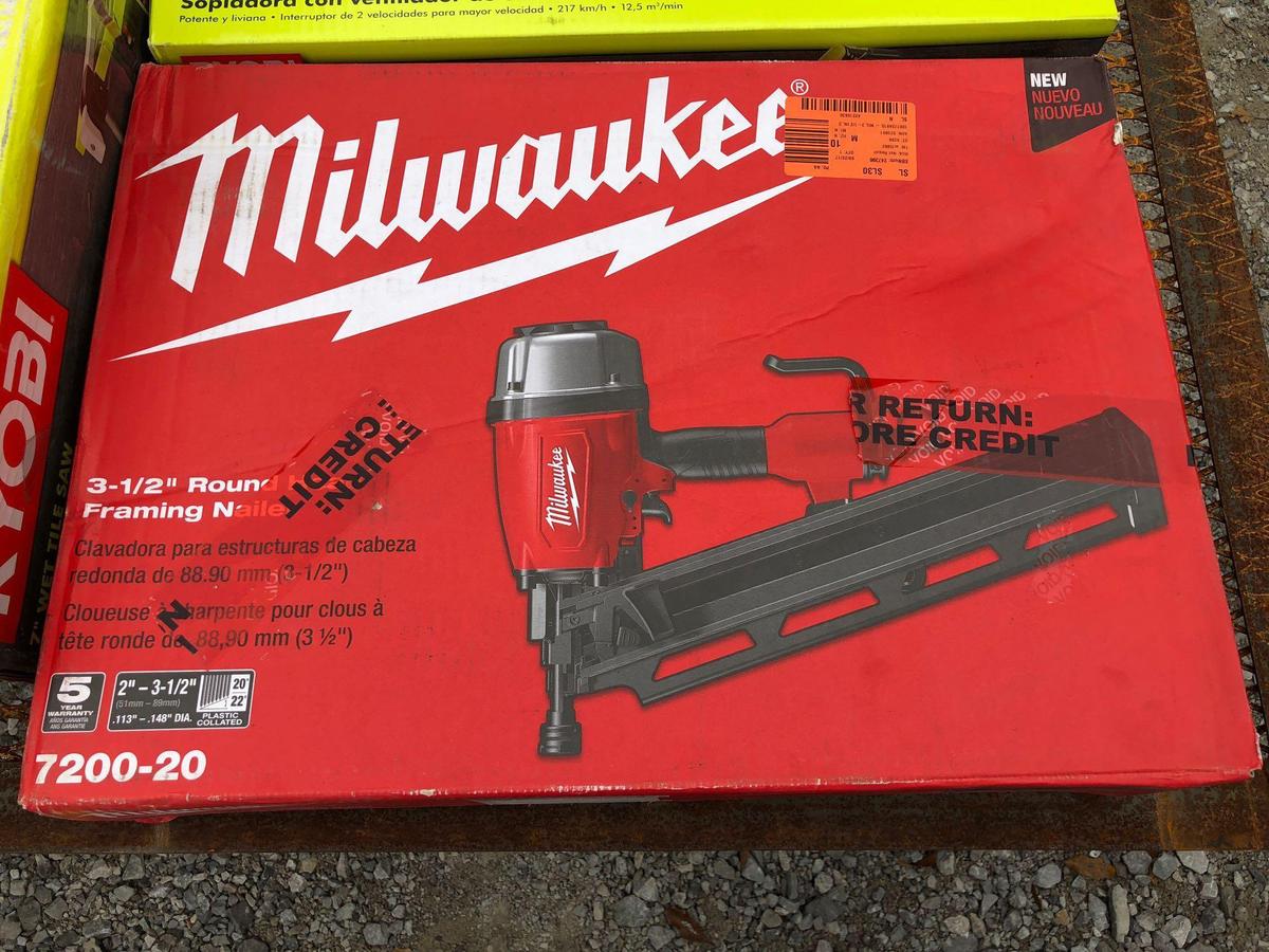 NEW MILWAUKEE 3-12? ROUND HEAD FRAMING NAIL GUN