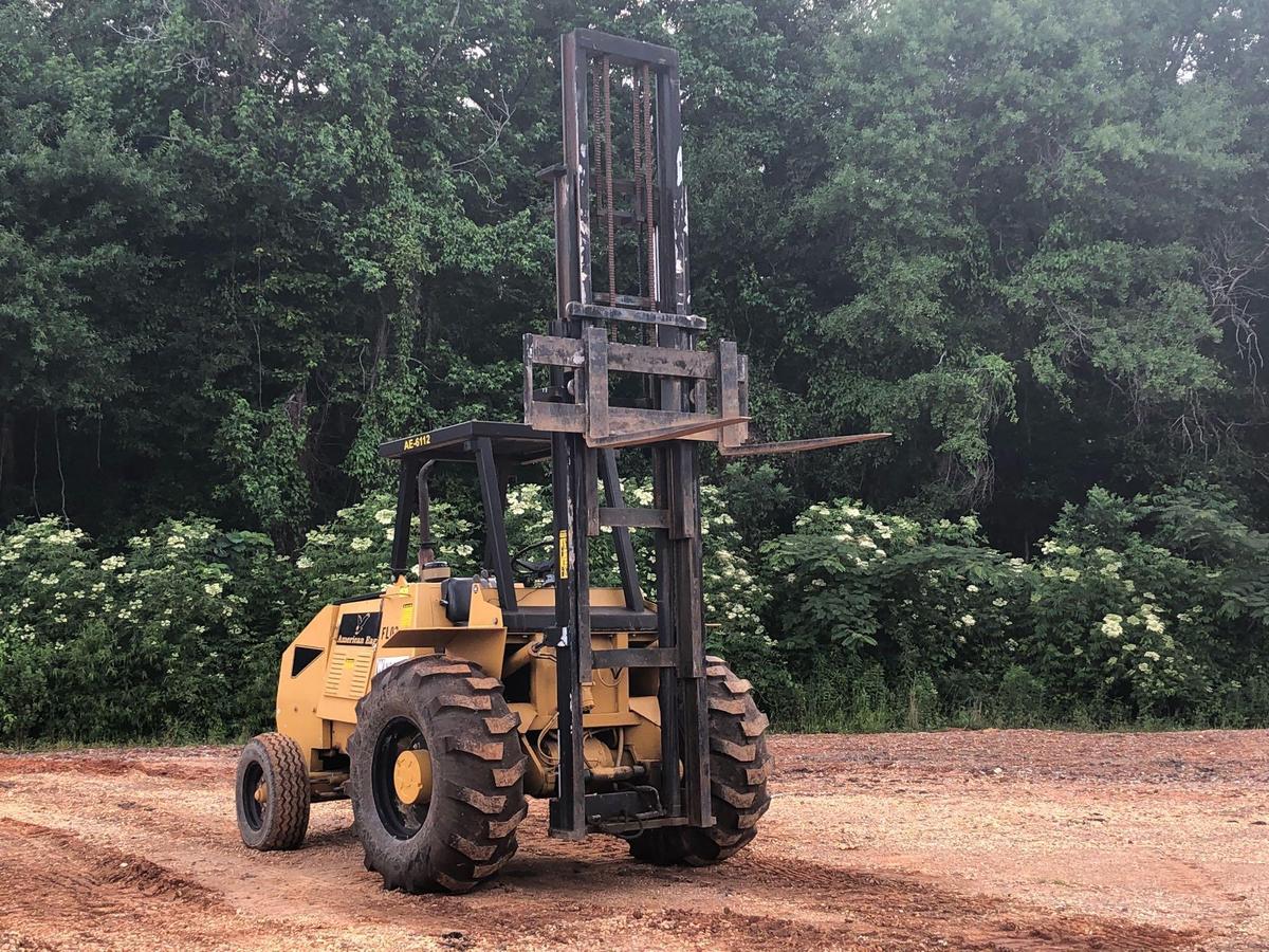 2000 ROUGH TERRAIN FORKLIFT, AE611200, OROPS, PERKINS DIESEL ENGINE, 4600 HOURS, S/N 4943A