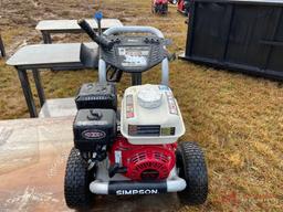 NEW SIMPSON 3600 PSI PRESSURE WASHER, 2.5 GPM, HONDA GX200 GAS ENGINE