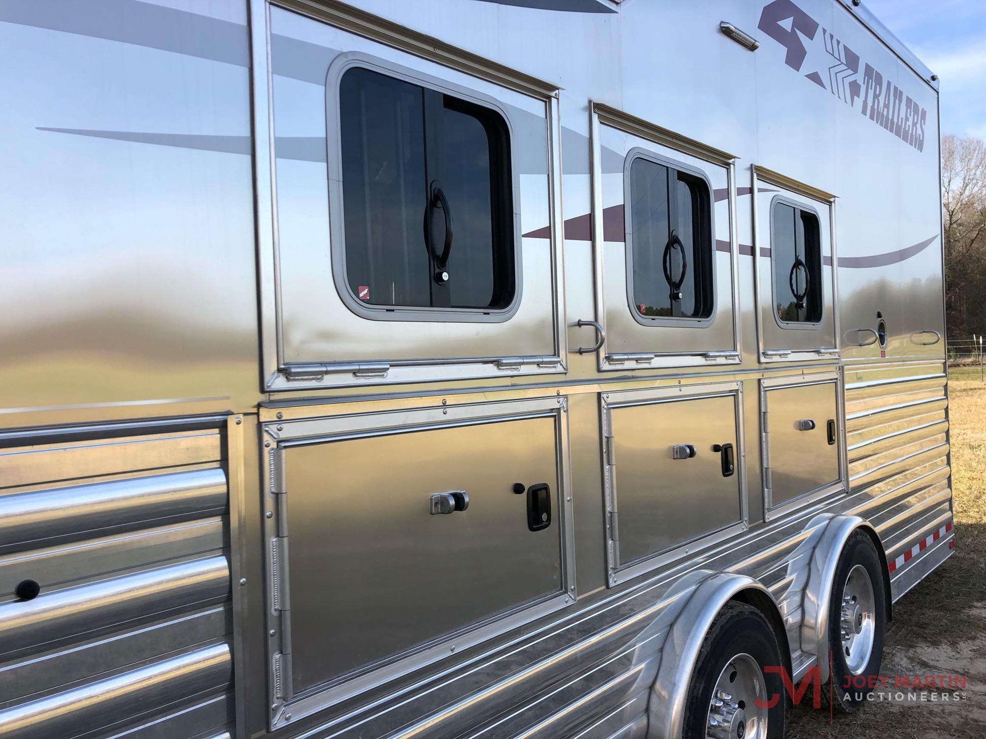 2019 4-STAR 3 HORSE SLANT ALUMINUM SHOW TRAILER