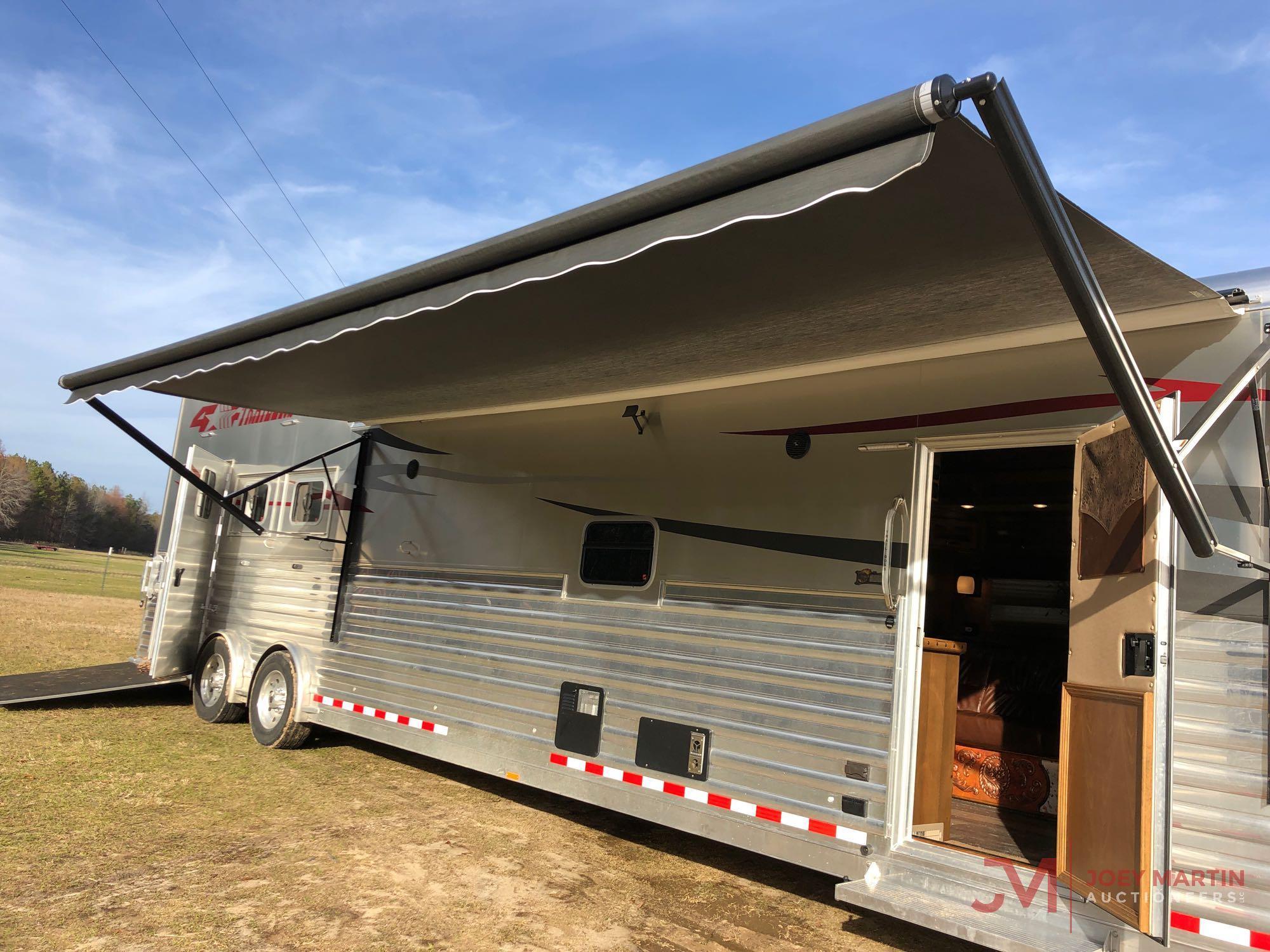 2019 4-STAR 3 HORSE SLANT ALUMINUM SHOW TRAILER