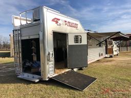 2019 4-STAR 3 HORSE SLANT ALUMINUM SHOW TRAILER