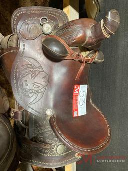 H&H WESTERN SADDLE, 17" SEAT