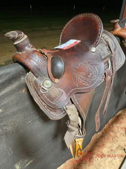 H&H WESTERN SADDLE, 17" SEAT