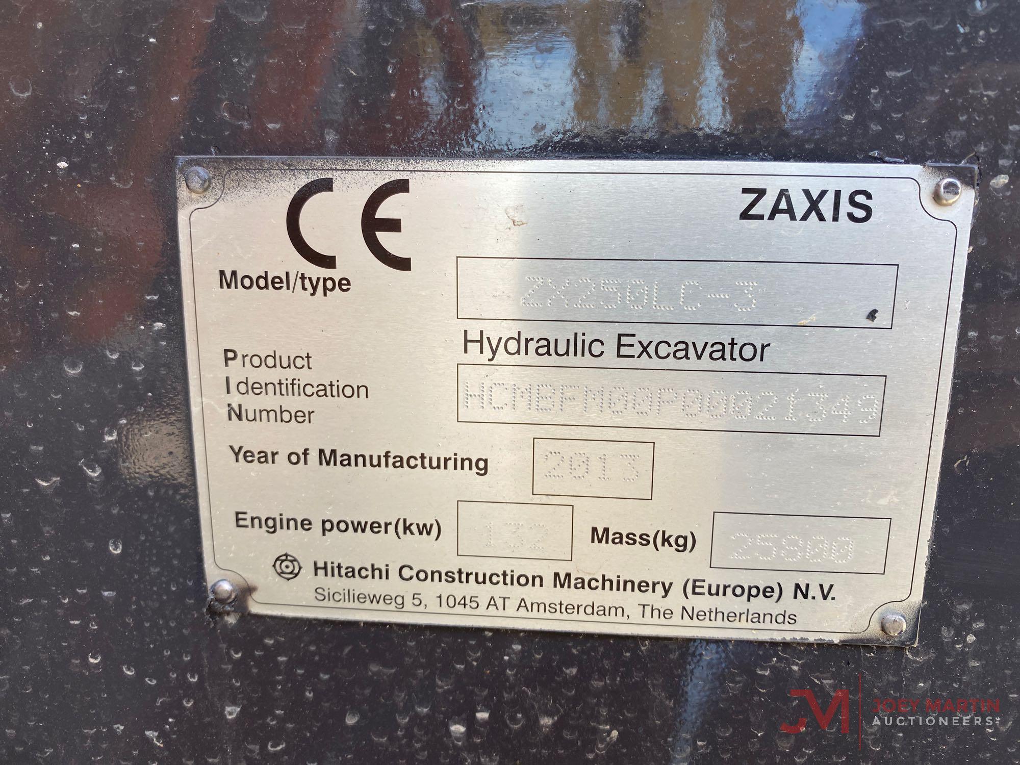 2013 HITACHI ZX250LC HYDRAULIC EXCAVATOR