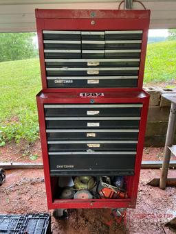 17 DRAWER 2 PIECE TOOL CHEST W/ VARIOUS TOOLS