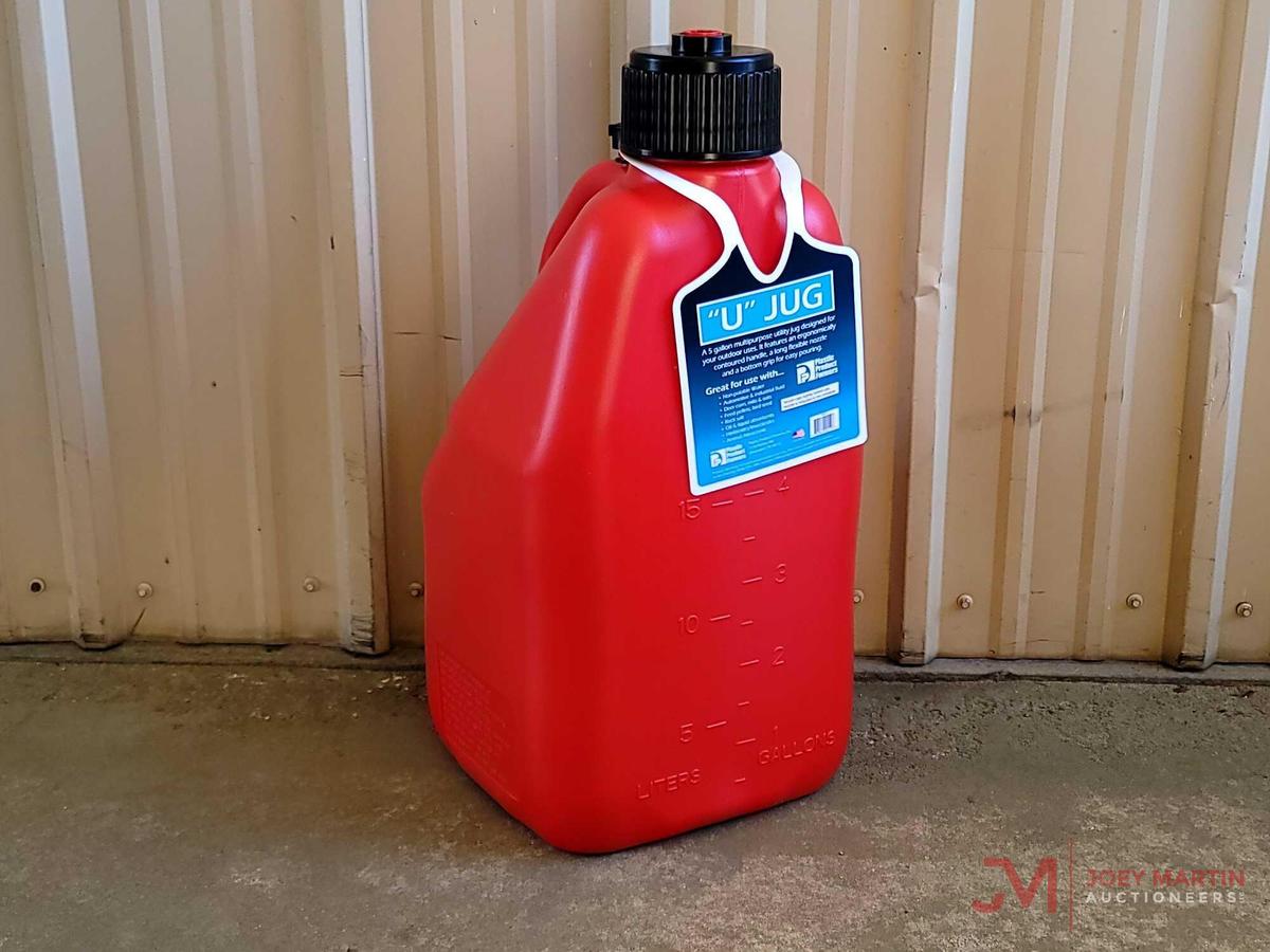 (1) NEW 5 GALLON PLASTIC UTILITY JUG