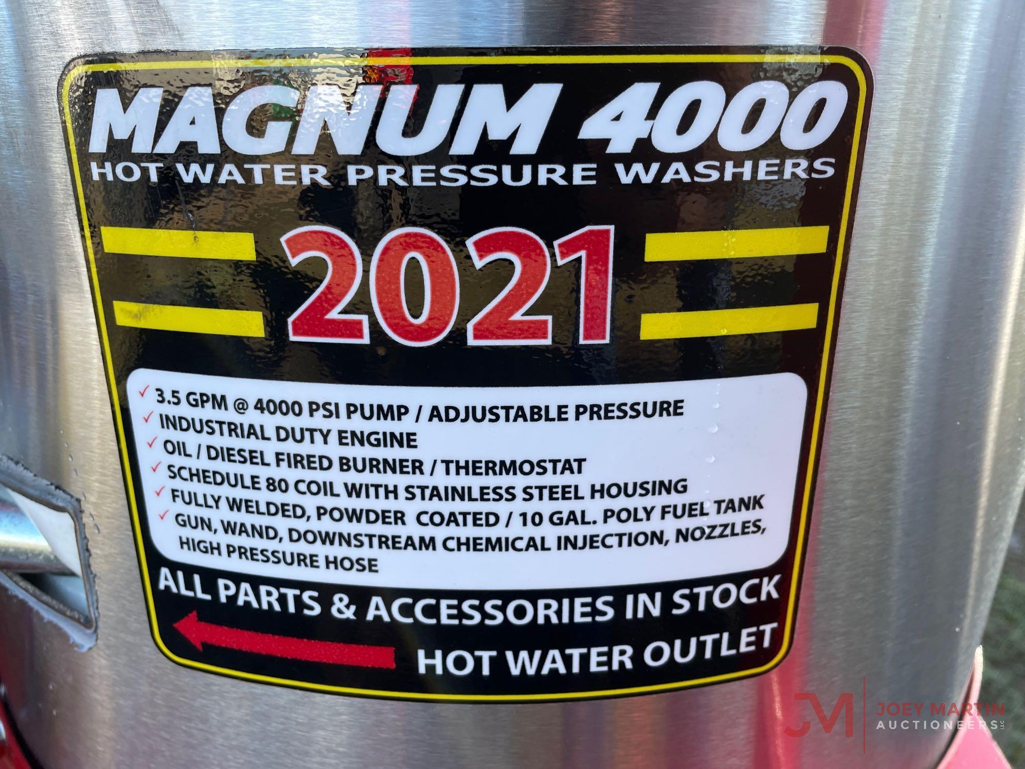 NEW MAGNUM 4000 SERIES GOLD PORTABLE HOT WATER PRESSURE WASHER