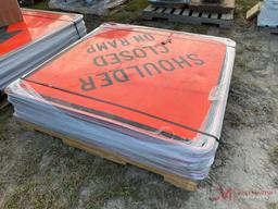 PALLET OF ALUMINUM ROAD SIGNS