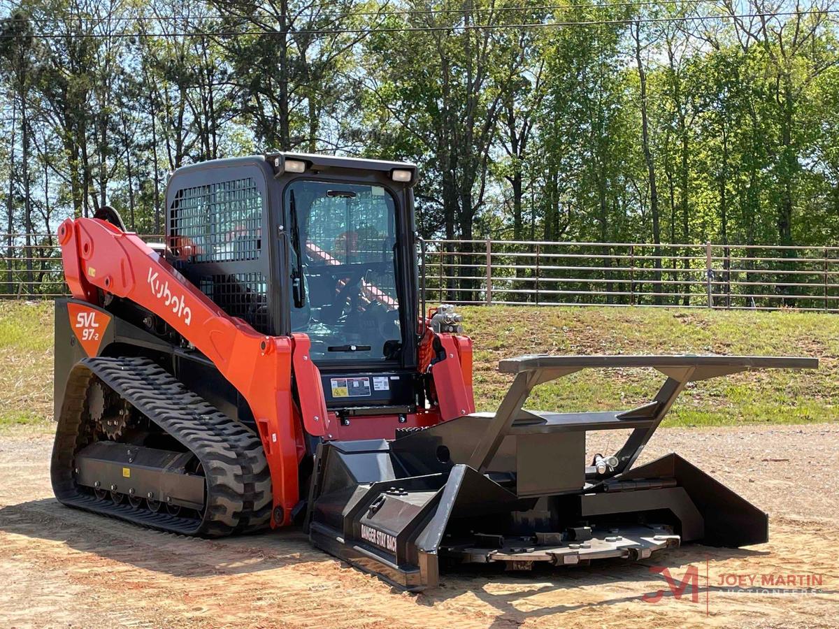 2021 KUBOTA SVL97-2 MULTI TERRAIN LOADER WITH HEAVY DUTY HYDRAULIC TREE CUTTER