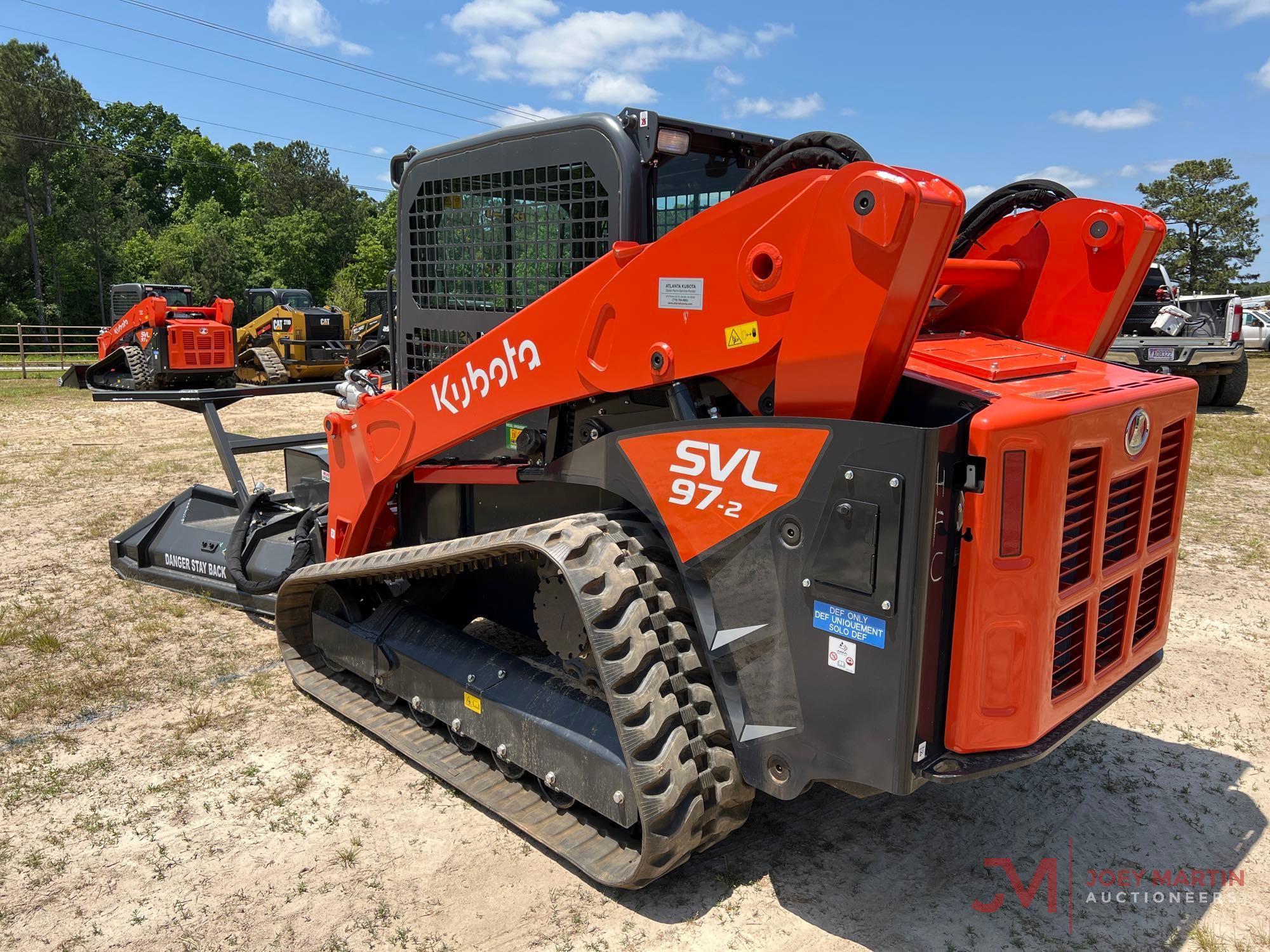 2021 KUBOTA SVL97-2 MULTI TERRAIN LOADER WITH HEAVY DUTY HYDRAULIC TREE CUTTER