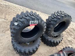 (4) NEW SKID STEER TIRES