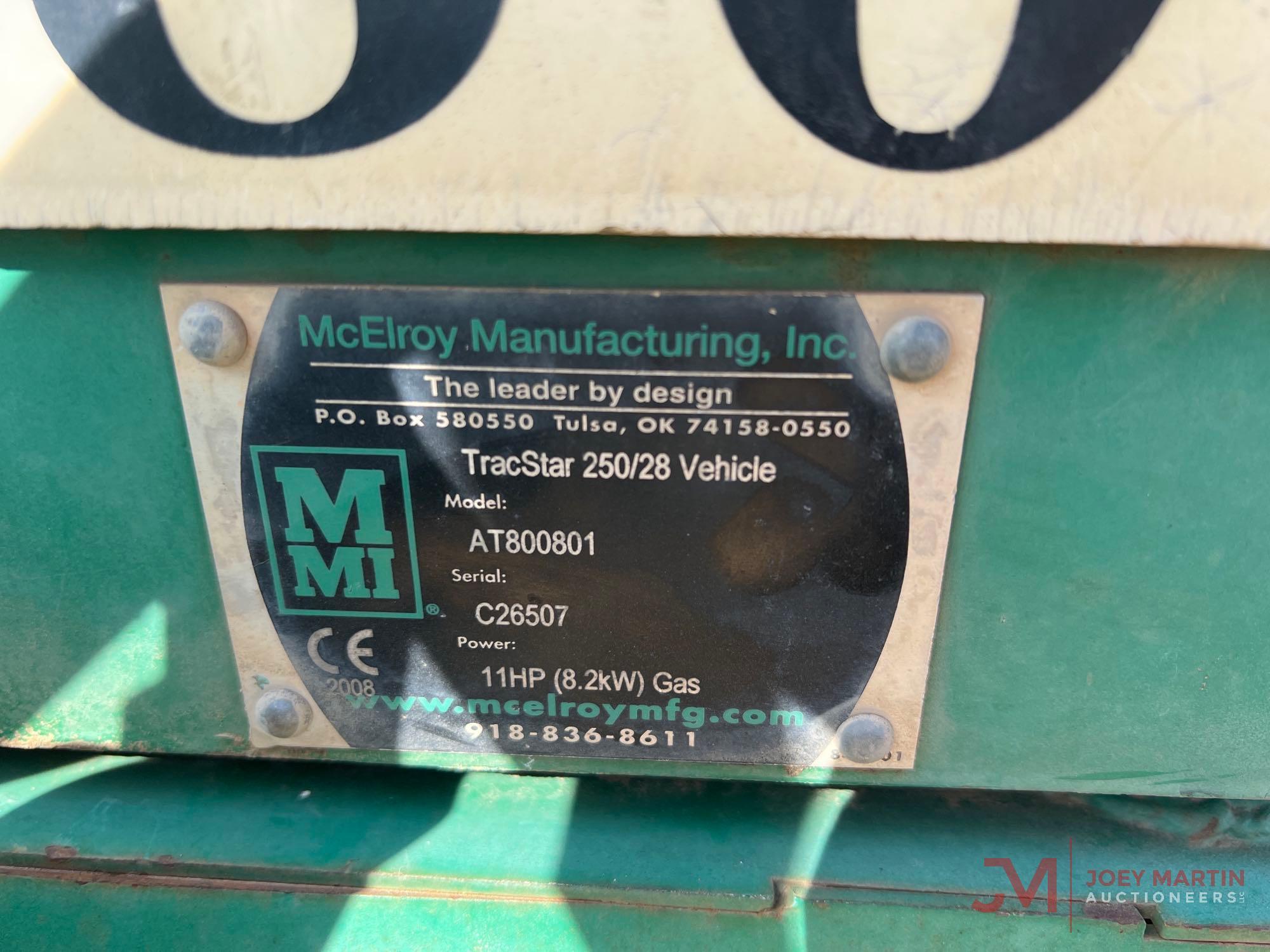 2009 MCELROY TRACSTAR AT800801 PIPE FUSION MACHINE