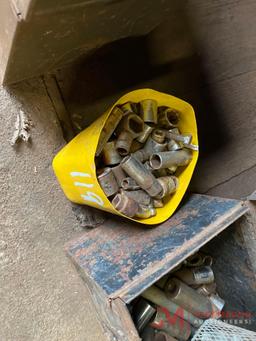 MISC TOOL BOXES, TOOLS AND SOCKETS ON FLOOR