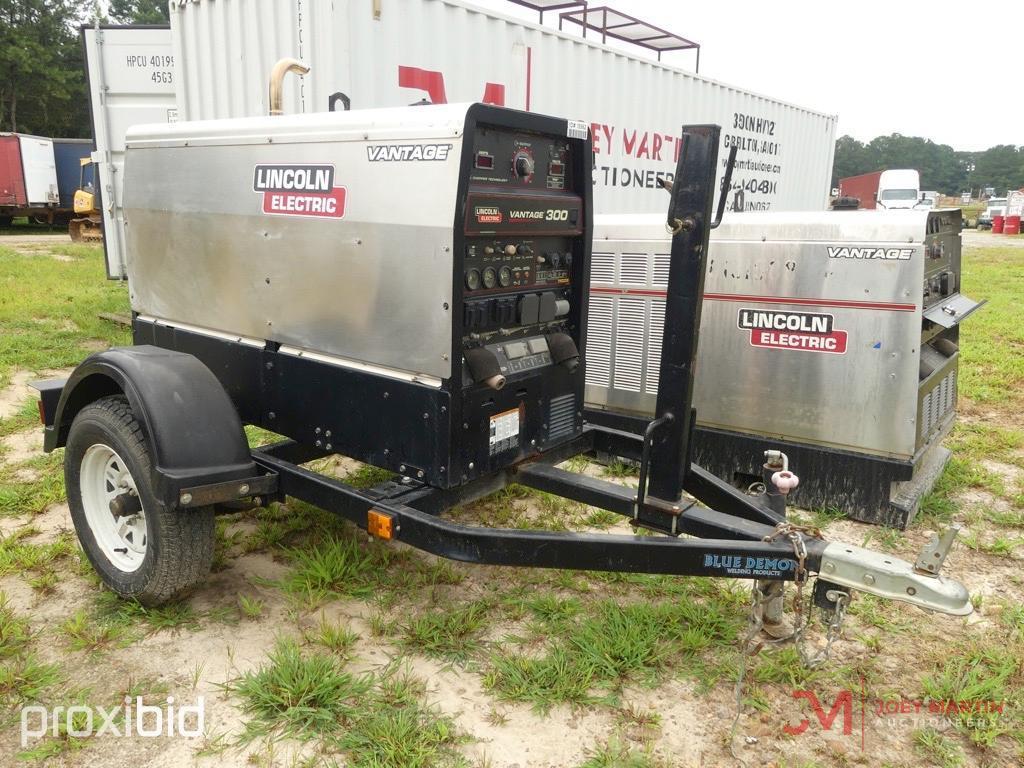 LINCOLN VANTAGE 300 WELDER/GENERATOR WITH TRAILER