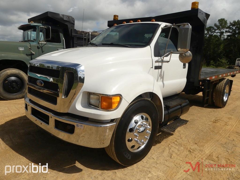 2008 FORD F650S/A FLATBED DUMP TRUCK