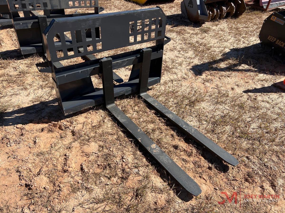 (1) NEW 48" FORKS, SKID STEER QUICK ATTACH