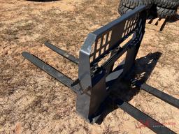 (1) NEW 48" FORKS, SKID STEER QUICK ATTACH