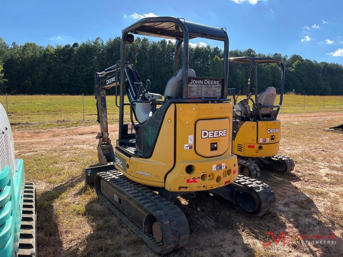 2017 JOHN DEERE 35G MINI EXCAVATOR