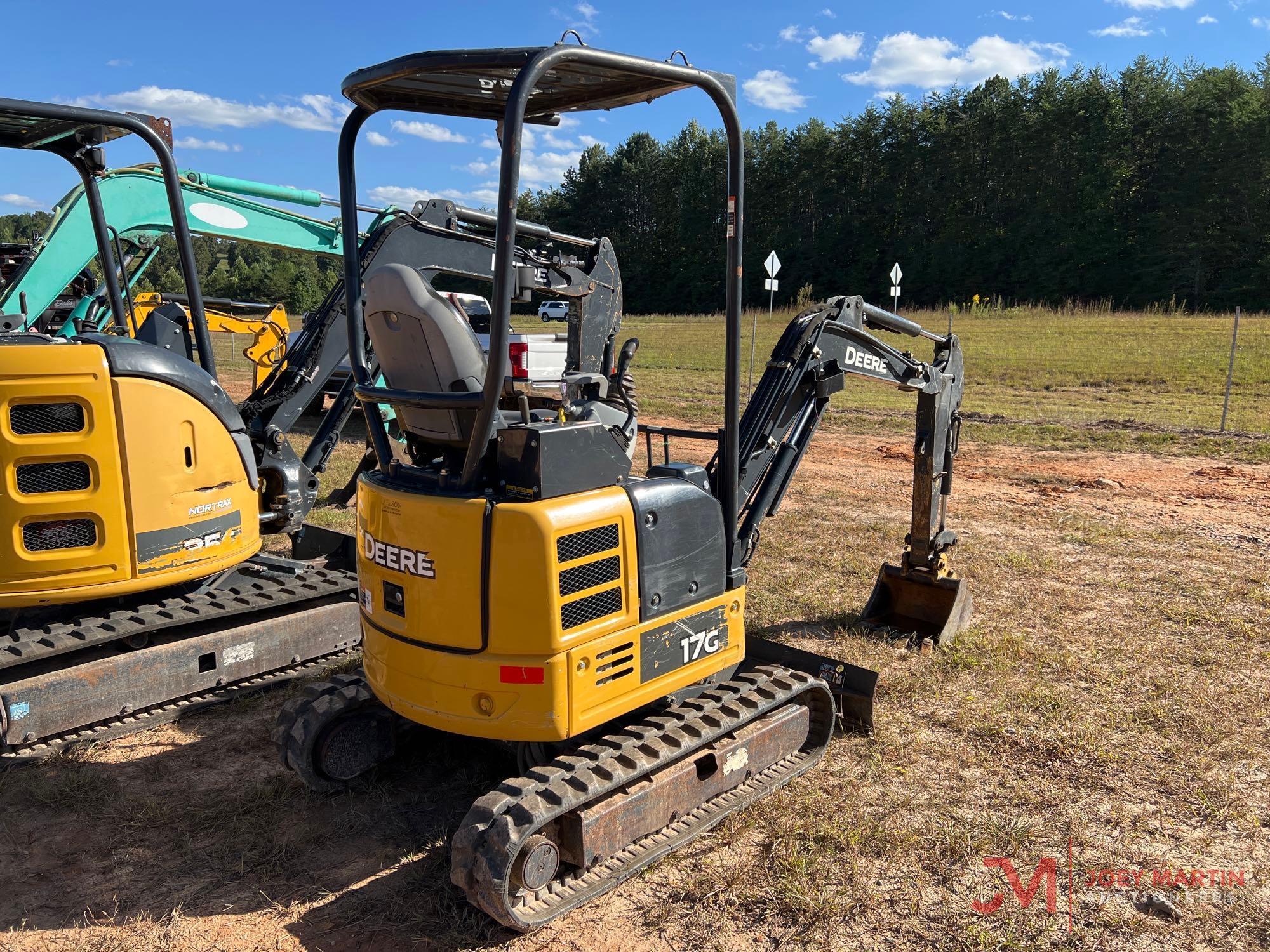 2018 DEERE 17G MINI EXCAVATOR