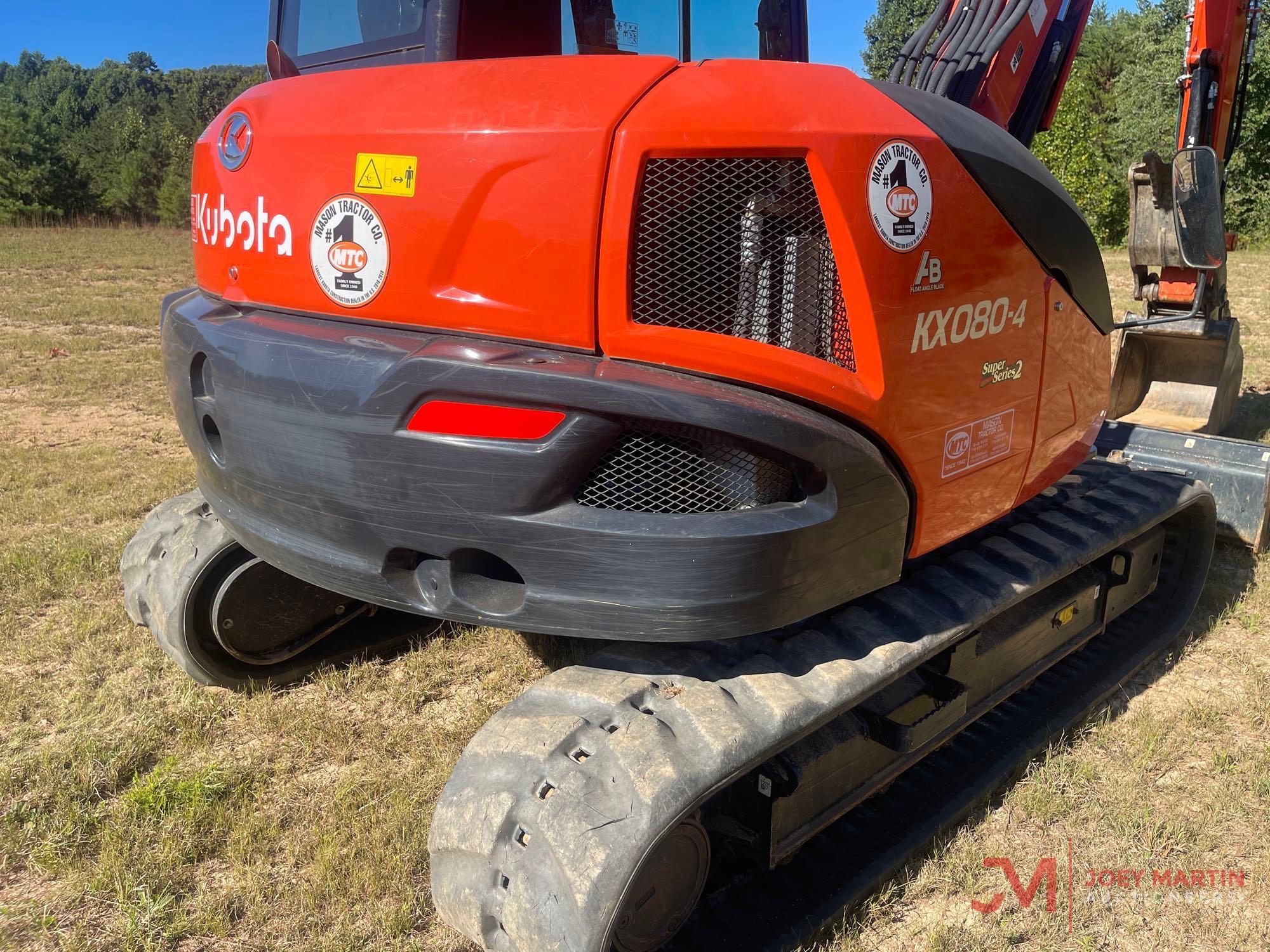 2020 KUBOTA KX080-4S2 HYDRAULIC EXCAVATOR