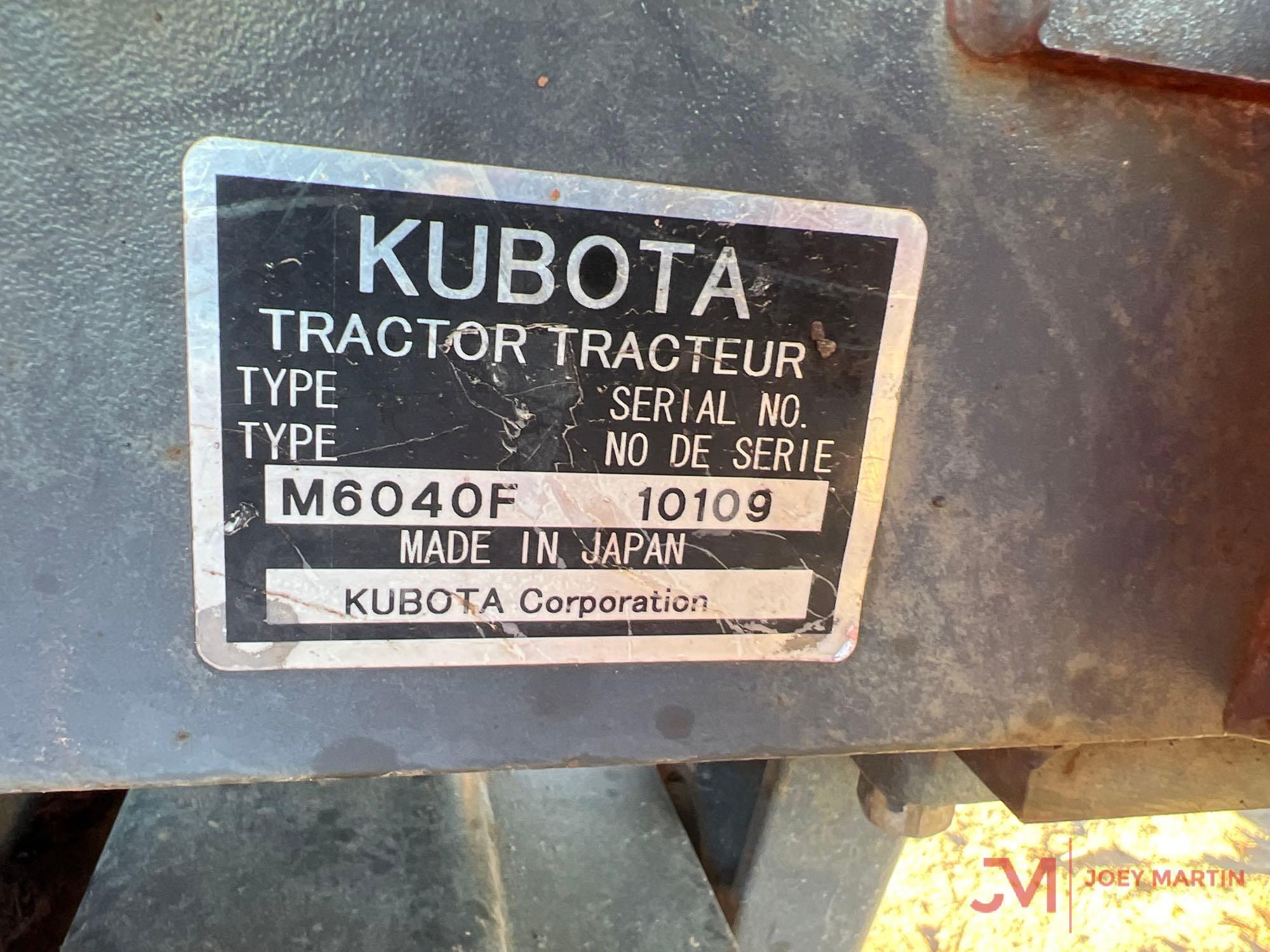 KUBOTA M6040 UTILITY TRACTOR