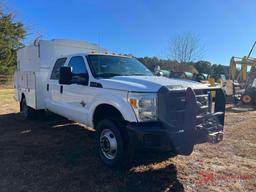 2011 FORD F350 XL SUPER DUTY ENCLOSED SERVICE BODY UTILITY TRUCK