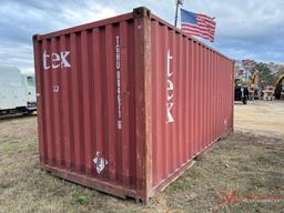 20' SHIPPING CONTAINER, CONTAINER IS DRY(RED)