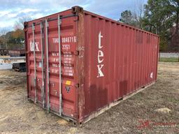 20' SHIPPING CONTAINER, CONTAINER IS DRY(RED)
