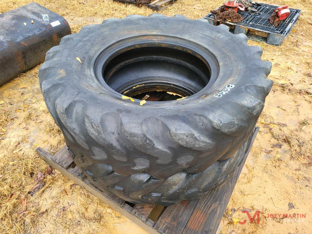 (2) USED 1300 X 24 MOTOR GRADER TIRES