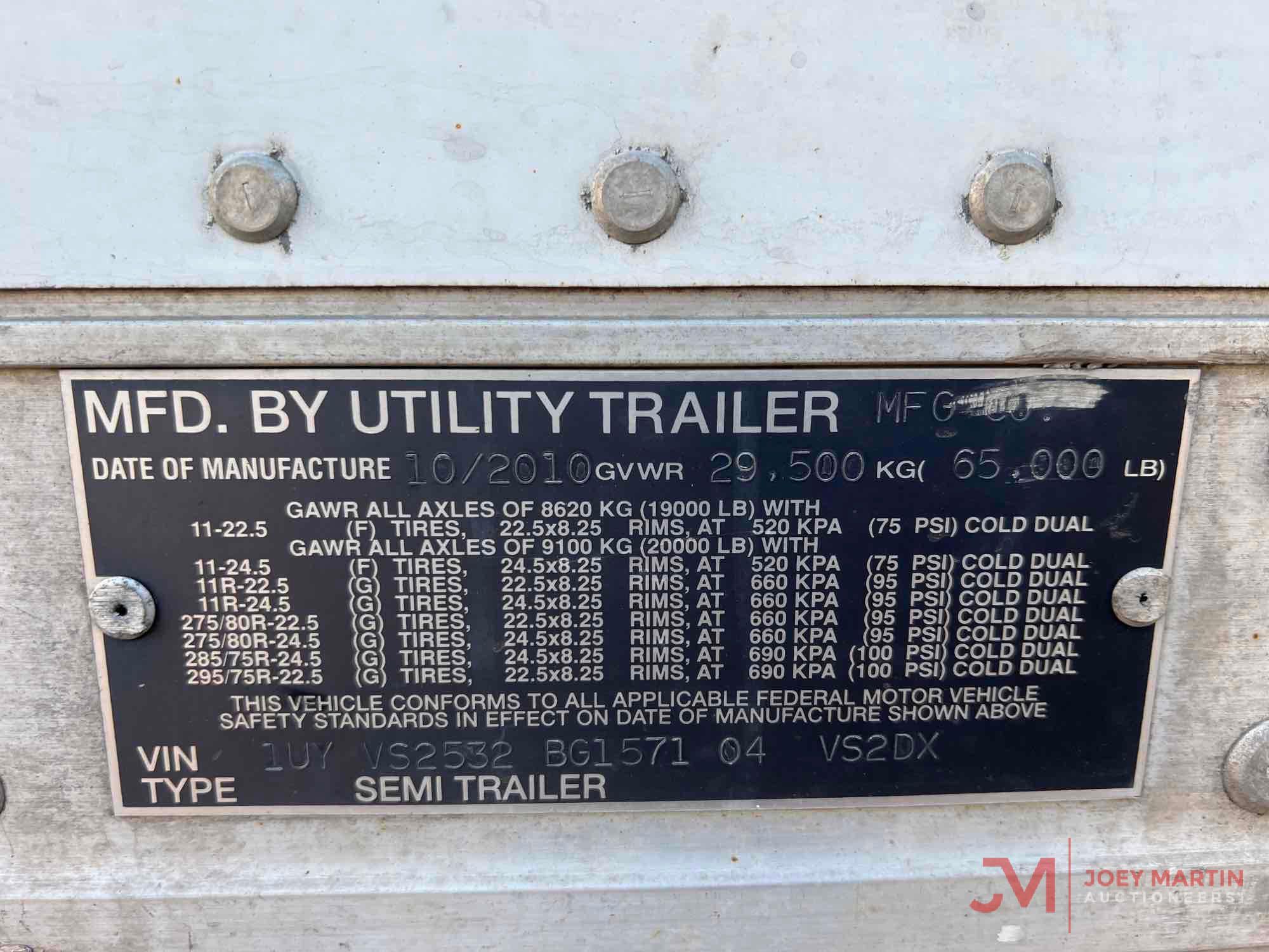 2011 UTILITY 53' VAN TRAILER