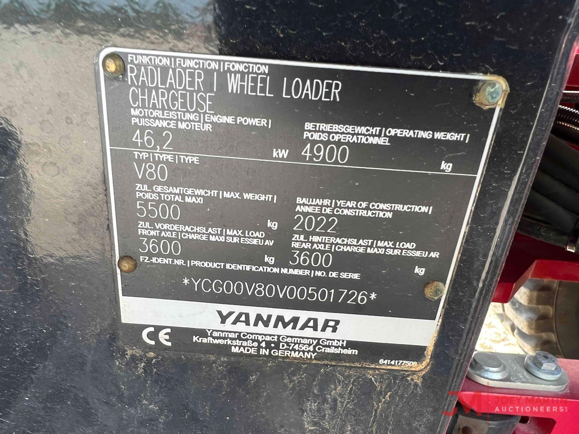 UNUSED YANMAR V80 STAGE 5 WHEEL LOADER