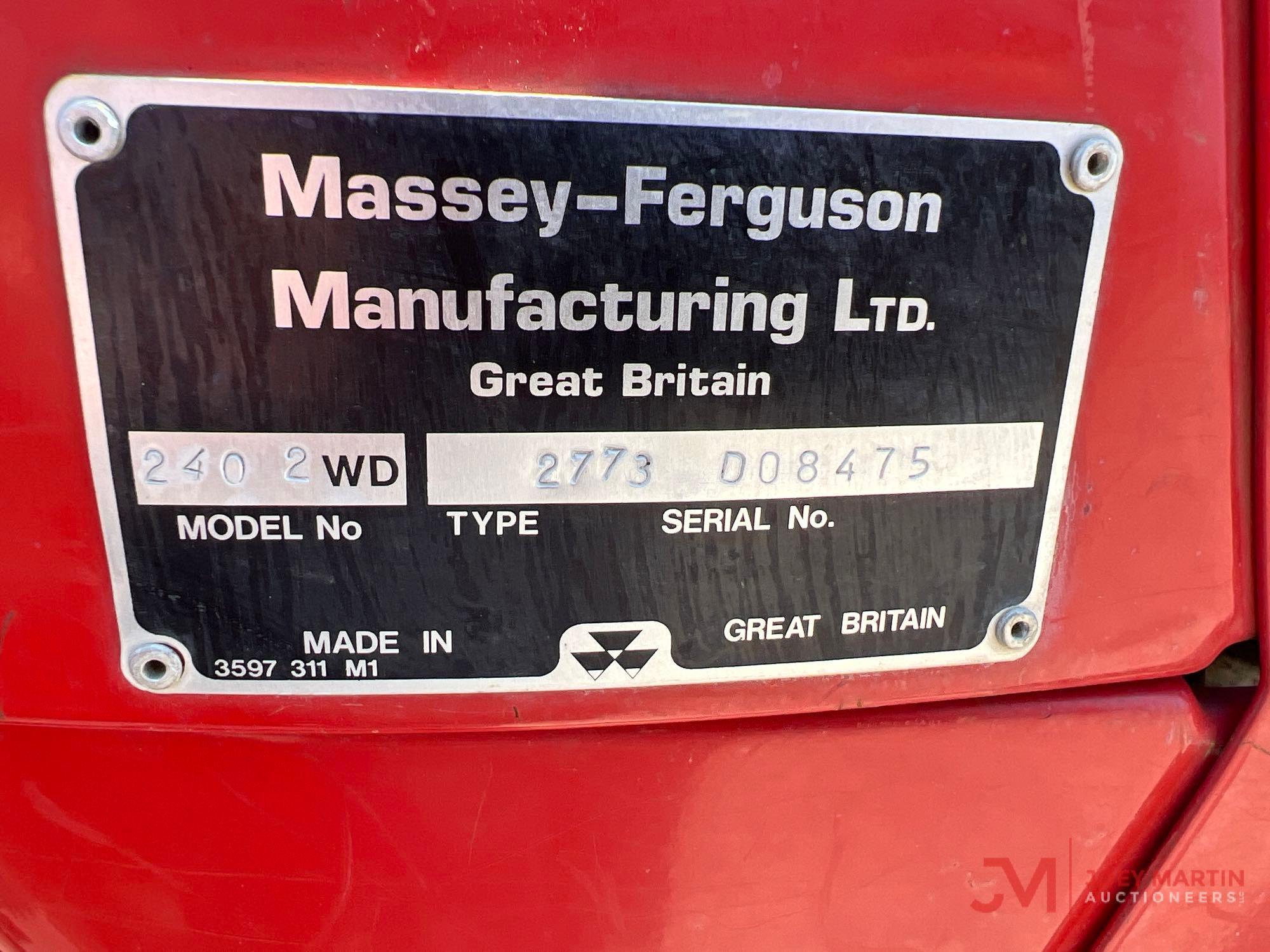 MASSEY FERGUSON 240 UTILITY TRACTOR